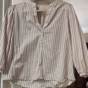 Striped Cream Blouse